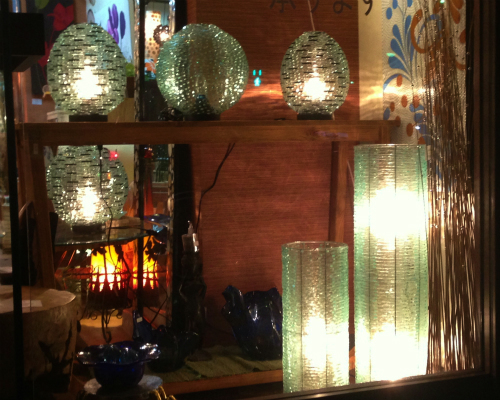 ガラステーブルランプ